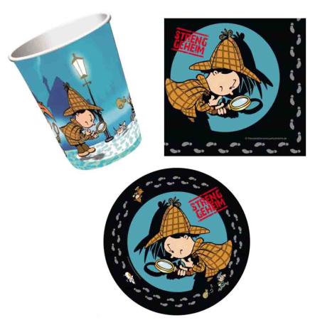 Detektiv Flo Party Set für 8 Kinder